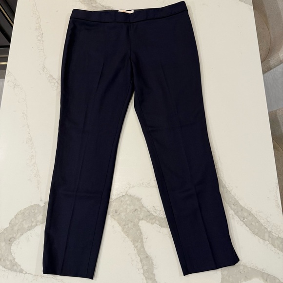 Tory Burch Wool Blend Slim Silhouette Dress Pants Women’s 12 Midnight Navy Blue - Picture 2 of 9